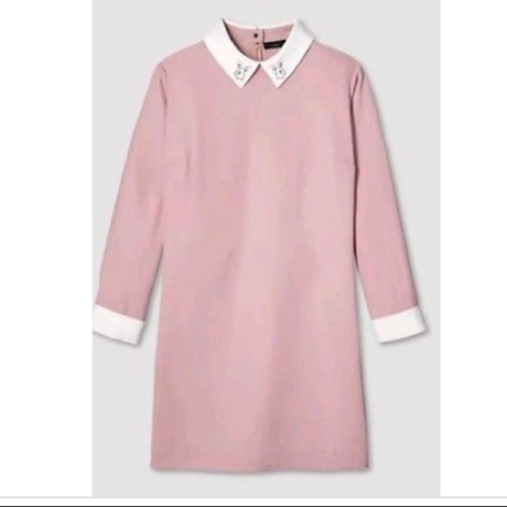Victoria Beckham Collar Blush Pink Dress